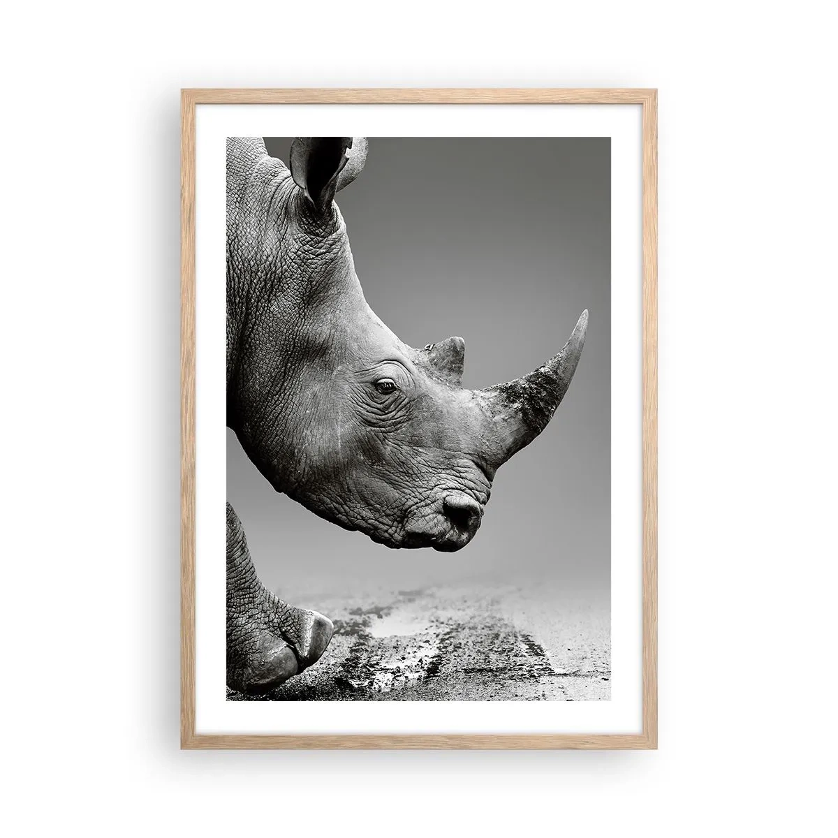 Póster en marco roble claro - Fuerza imparable - 50x70 cm