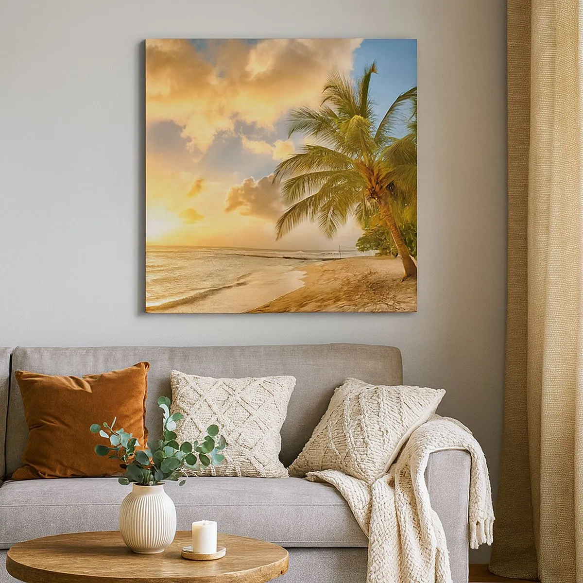 Cuadro sobre lienzo - Impresión de Imagen - El eterno verano, siempre de vacaciones - 30x30 cm