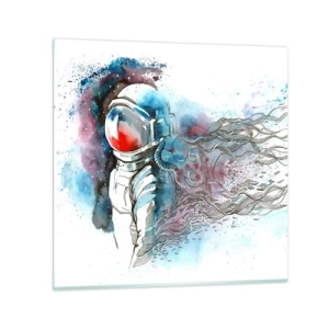 Cuadro sobre vidrio - Impresiones sobre Vidrio - A solas con el cosmos - 50x50 cm