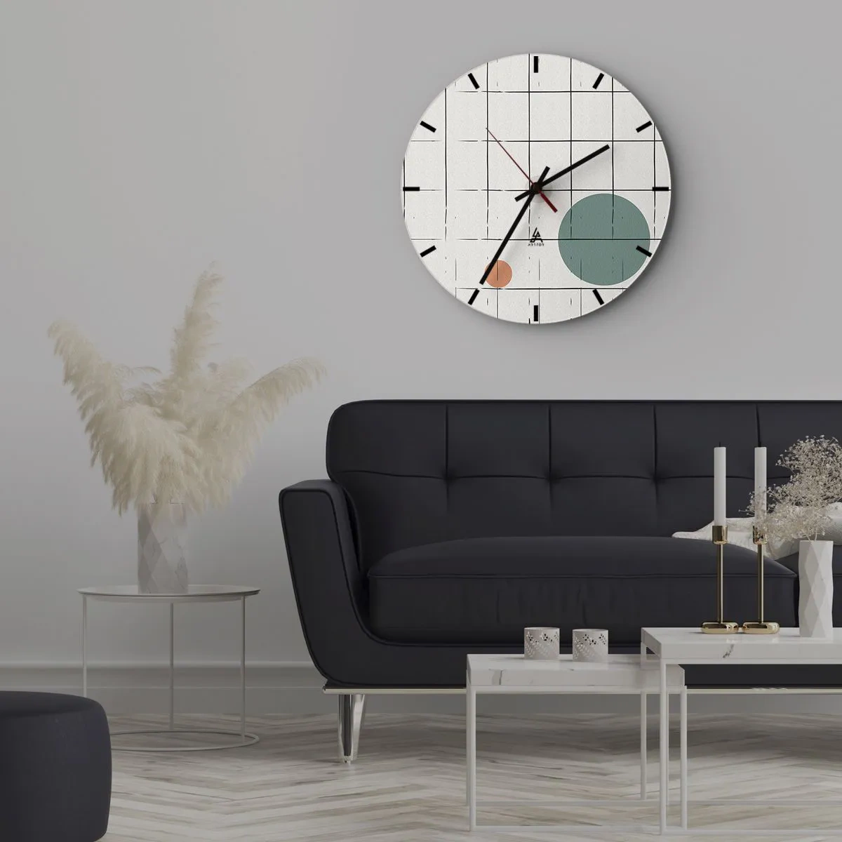 Reloj de pared - Reloj de vidrio - Atrapados. ¿Nosotros o ellos? - 30x30 cm