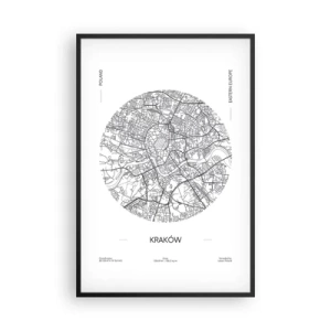 Póster en marco negro - Anatomía de Cracovia - 61x91 cm