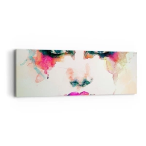 Cuadro sobre lienzo - Impresión de Imagen - Retrato en arco iris - 90x30 cm