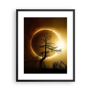 Póster en marco negro - Eclipse total - 40x50 cm