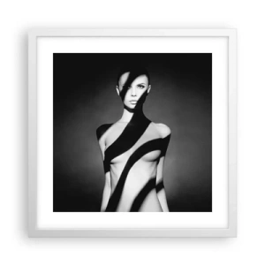 Póster en marco blanco - En la luz y en la sombra - 40x40 cm