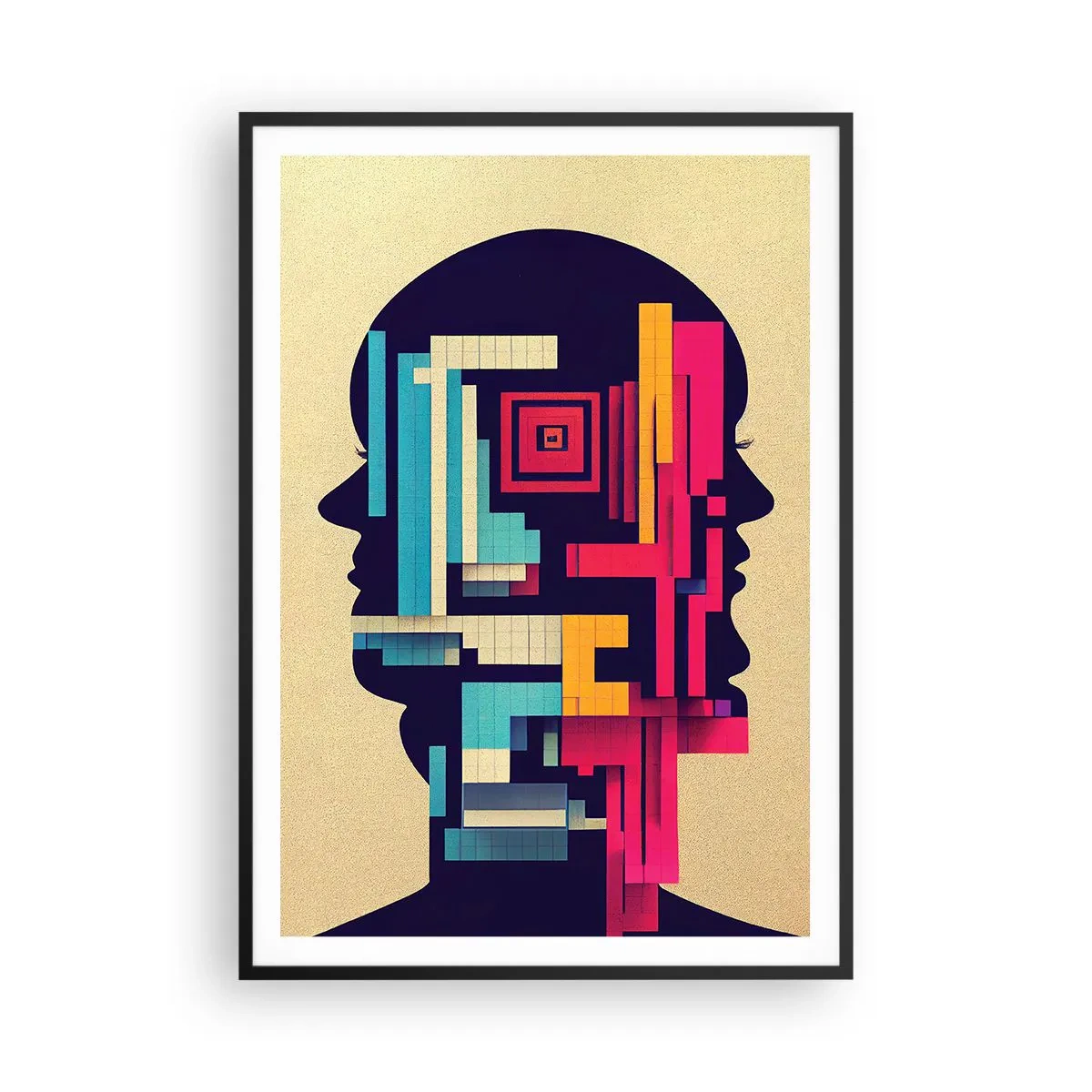 Póster en marco negro - Nuevos conocimientos - 70x100 cm