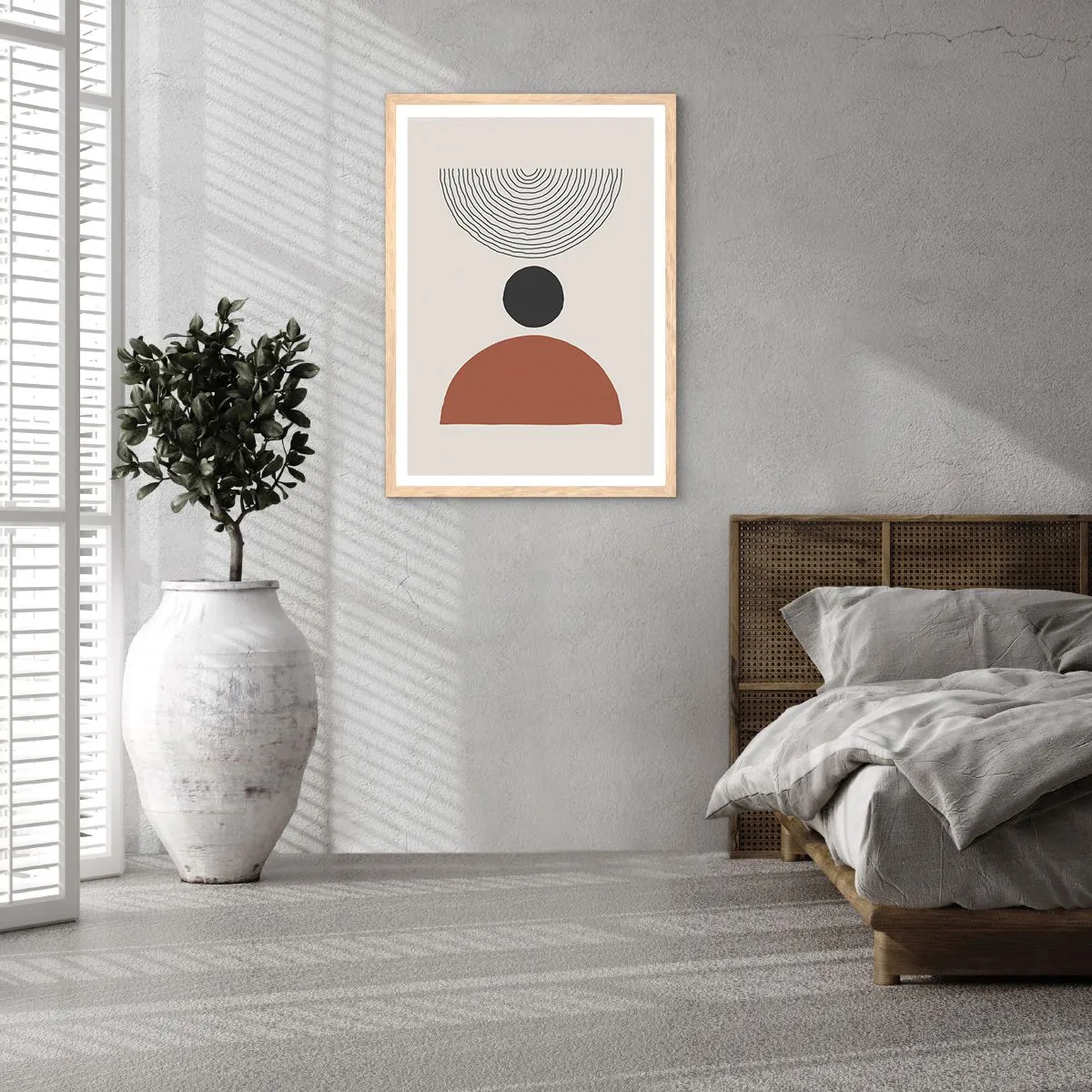 Póster en marco roble claro - En el centro de la atención - 30x40 cm