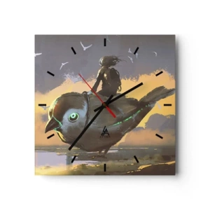Reloj de pared - Reloj de vidrio - Una parada en un viaje fantástico - 40x40 cm