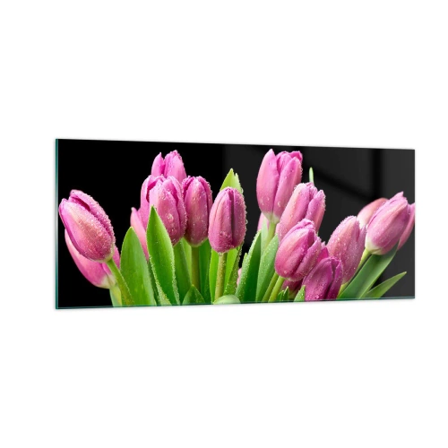 Cuadro sobre vidrio - Impresiones sobre Vidrio - La alegría de la primavera - 100x40 cm