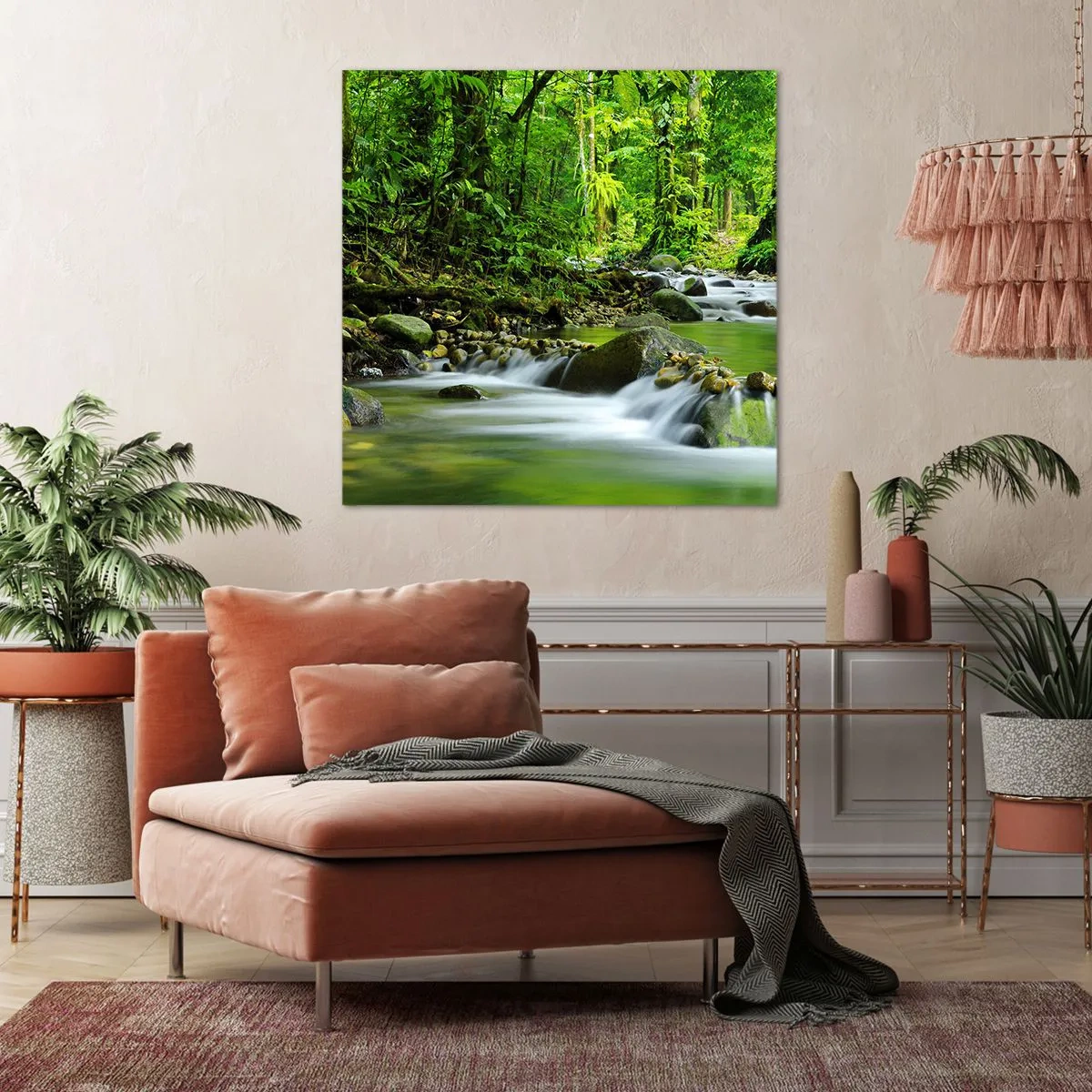 Cuadro sobre lienzo - Impresión de Imagen - Flotar en un mar de verde - 60x60 cm