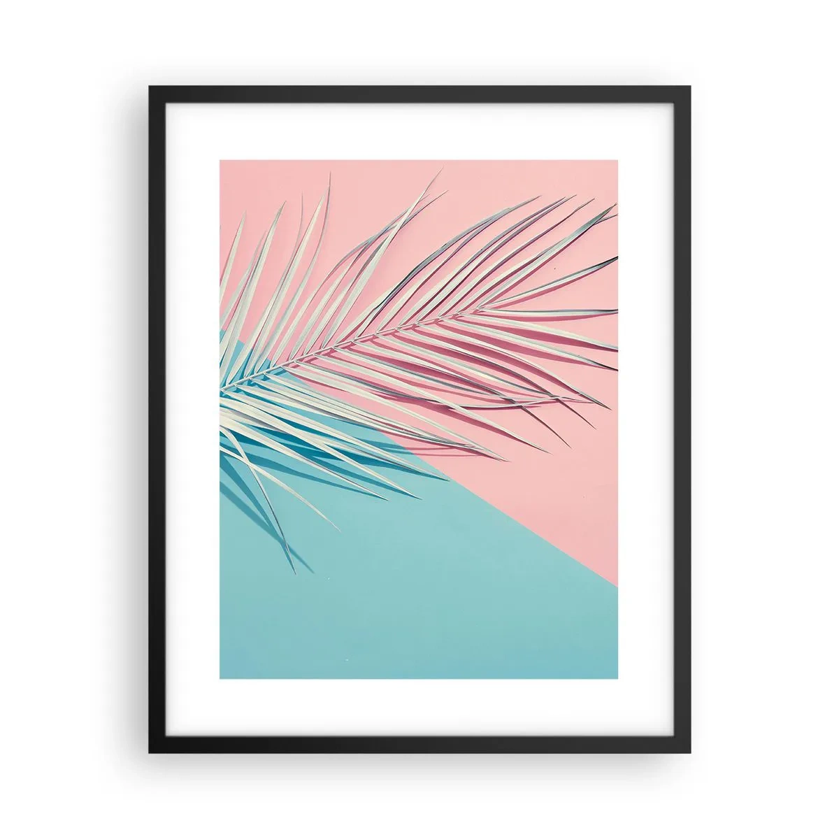 Póster en marco negro - Impresión tropical - 40x50 cm