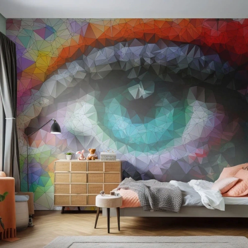 Fotomural Autadhesivo Deluxe Sticker - El brillo cristalino de los ojos - Abstracción, Ojo, Gráficos - 250x175 cm