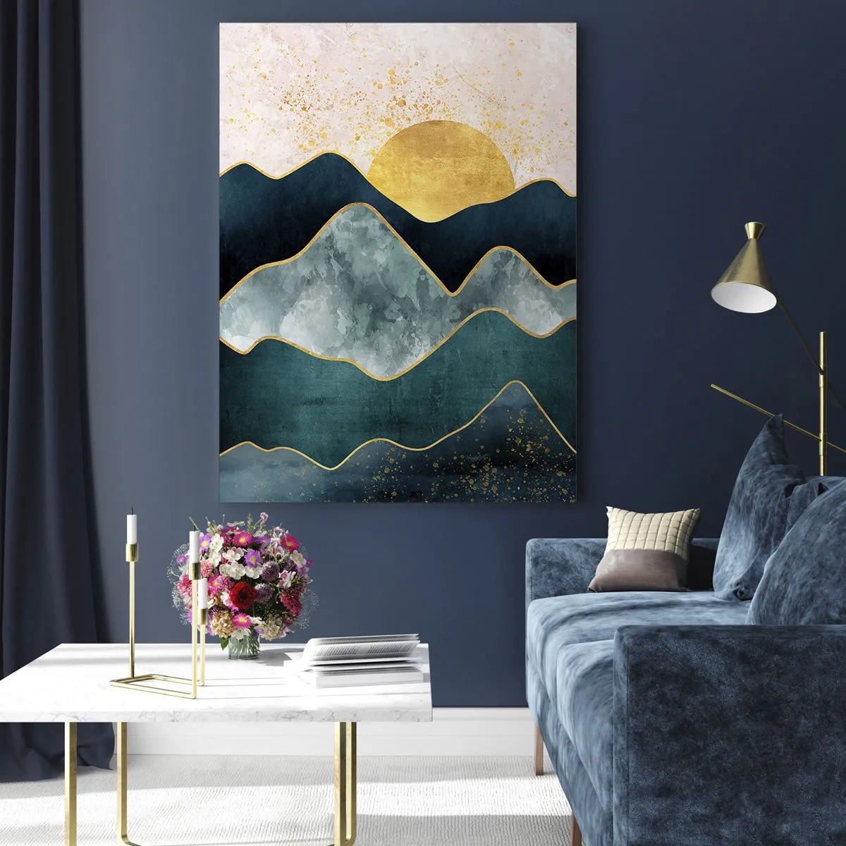 Cuadro sobre vidrio - Impresiones sobre Vidrio - Más allá de las siete montañas - 80x120 cm