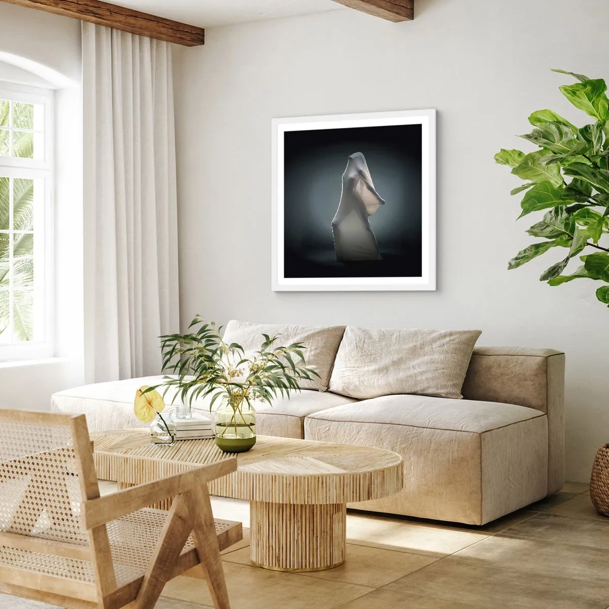 Póster en marco blanco - Deseos ocultos - 30x30 cm