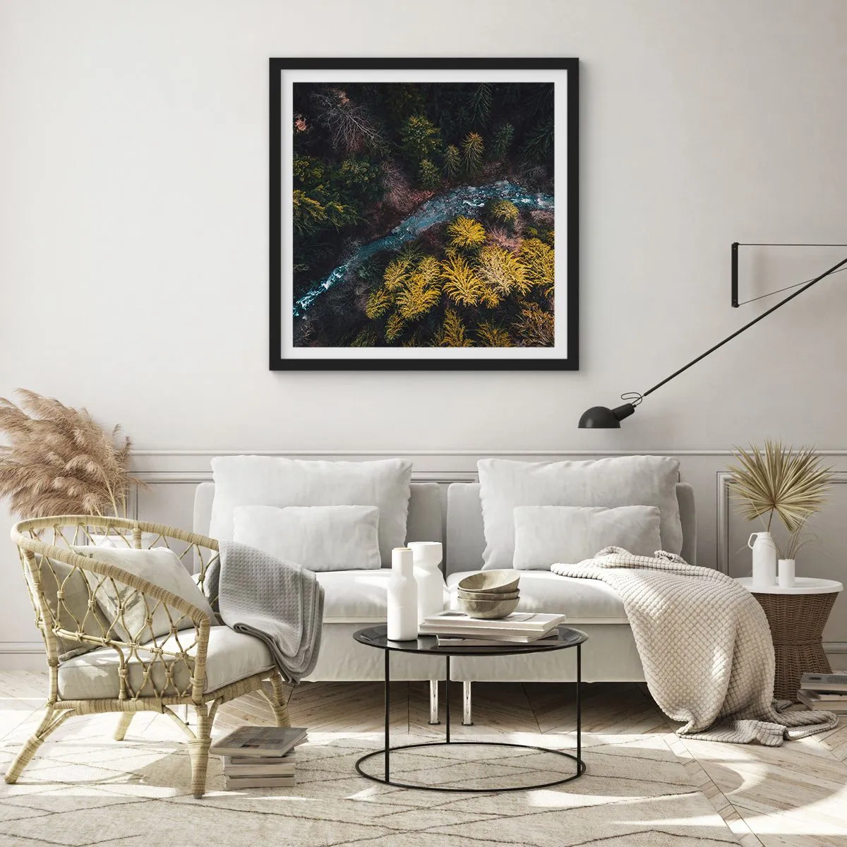 Póster en marco negro - Rápido, cada vez más rápido - 30x30 cm