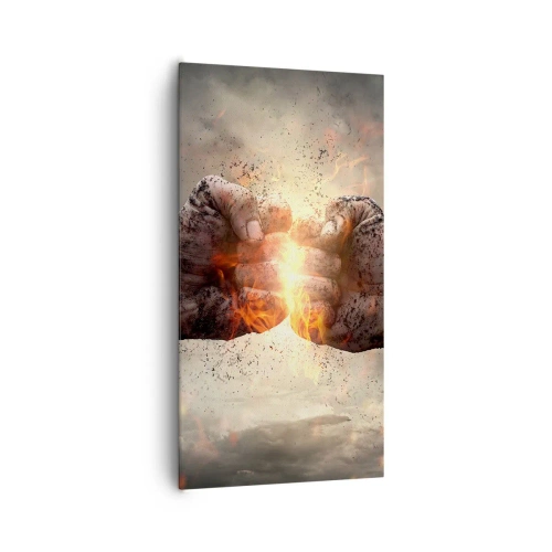 Cuadro sobre lienzo - Impresión de Imagen - La lucha comienza - 65x120 cm