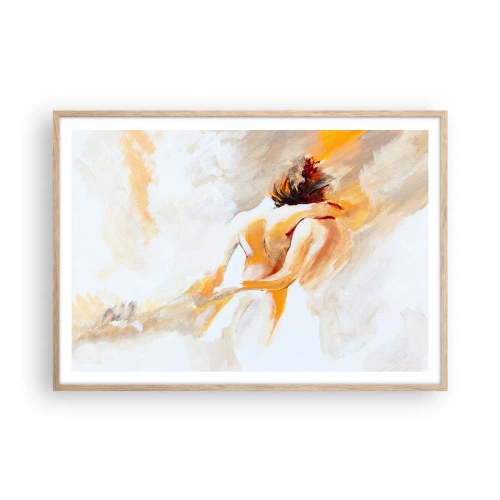 Póster en marco roble claro - En un cielo de cercanía - 100x70 cm