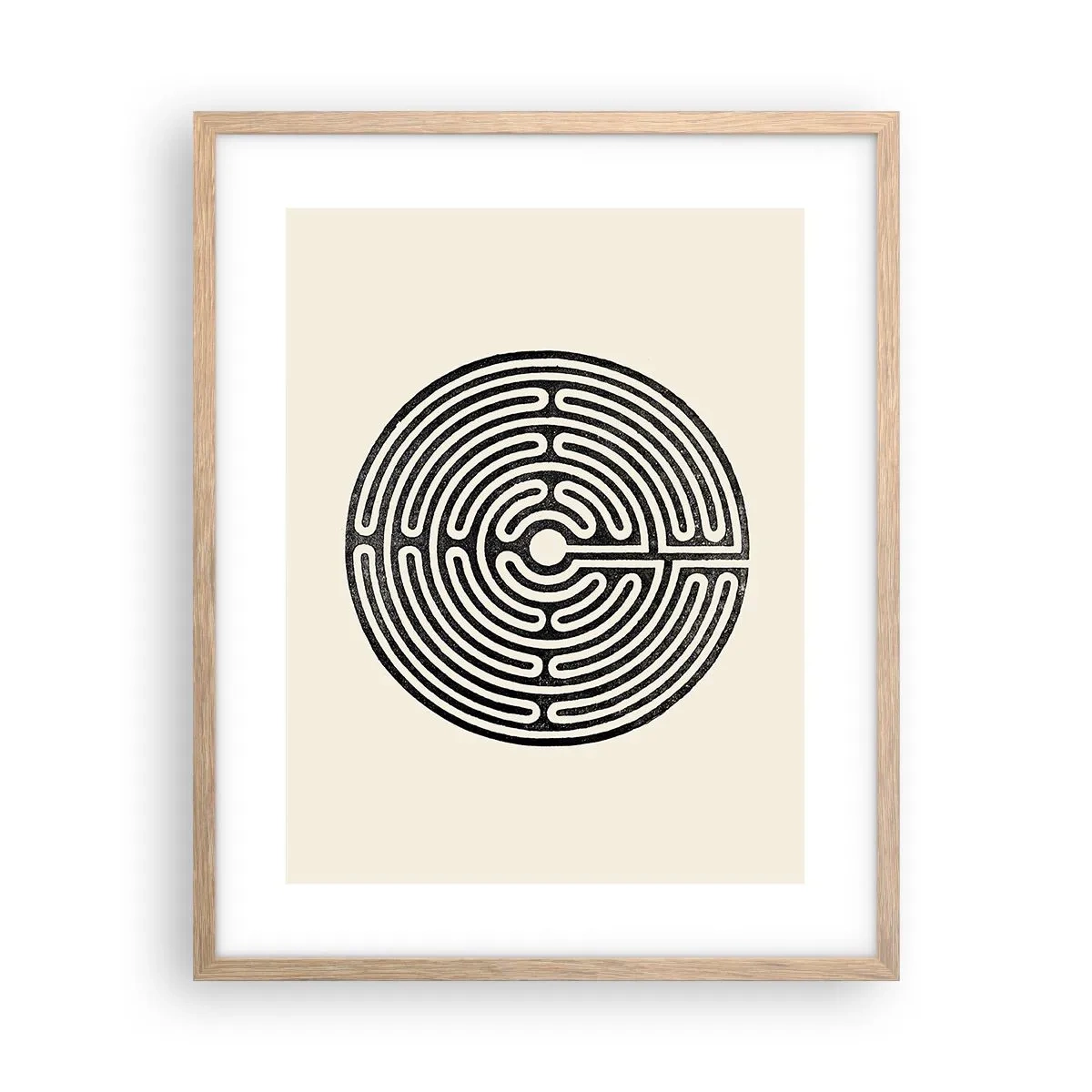 Póster en marco roble claro - Orden misterioso - 40x50 cm