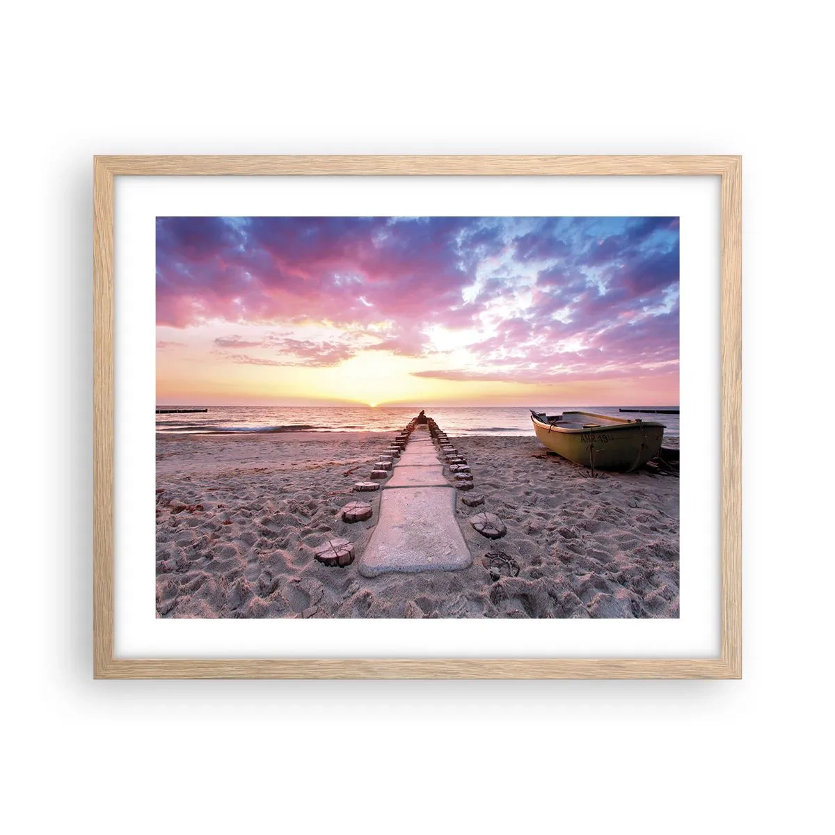 Póster en marco roble claro - Un momento de profunda experiencia - 50x40 cm