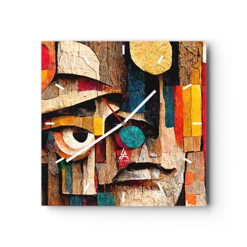 Reloj de pared - Reloj de vidrio - Te veo... - 40x40 cm