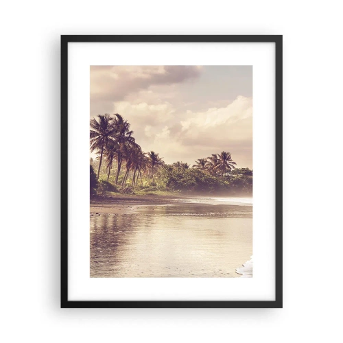 Póster en marco negro - La caricia de las olas - 40x50 cm