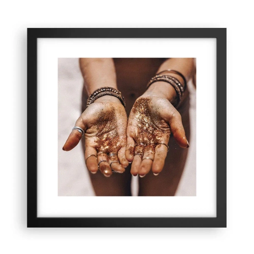 Póster en marco negro - Un regalo para ti - 30x30 cm