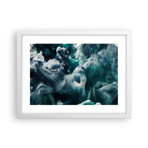 Póster en marco blanco - Un movimiento de color - 40x30 cm