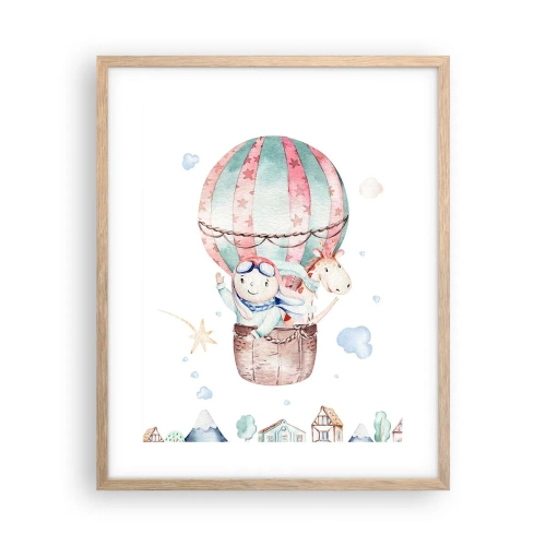 Póster en marco roble claro - Volveremos pronto - 40x50 cm