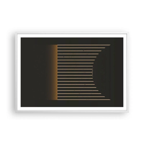 Póster en marco blanco - Explorar la oscuridad - 100x70 cm