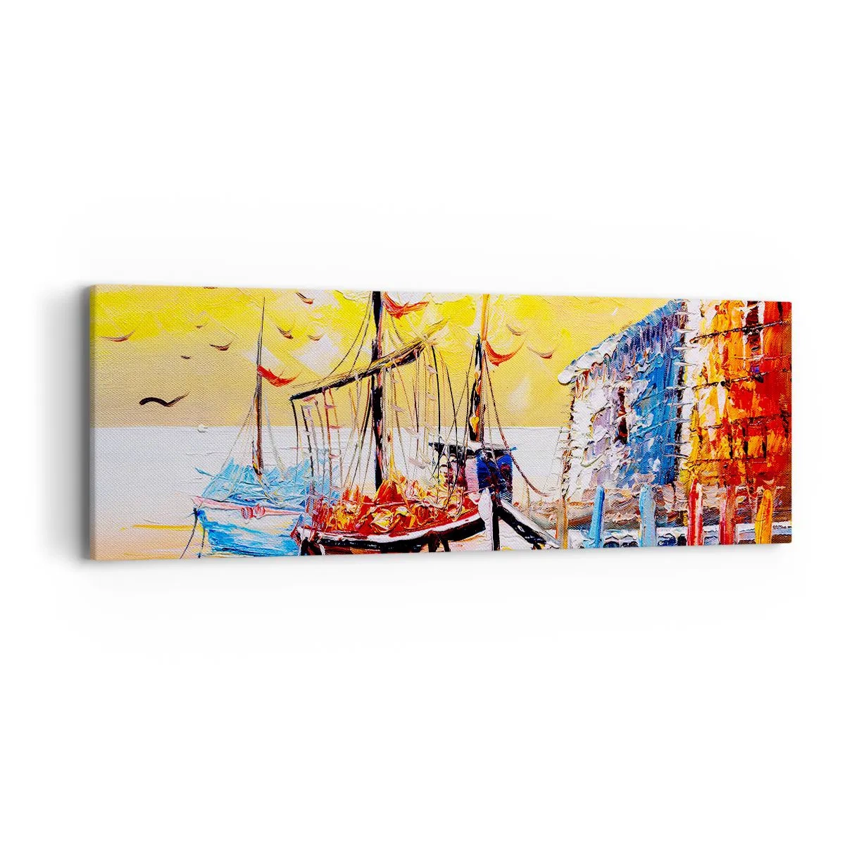 Cuadro sobre lienzo - Impresión de Imagen - Feliz regreso - 90x30 cm