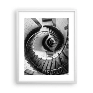 Póster en marco blanco - Cada vez más alto - 40x50 cm