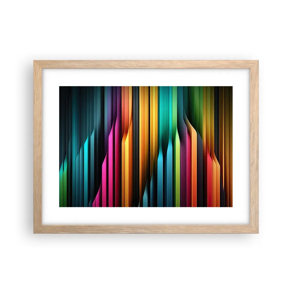 Póster en marco roble claro - Órgano luminoso - 40x30 cm