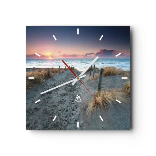 Reloj de pared - Reloj de vidrio - Se derramó un arco iris de luminosidad.... - 40x40 cm