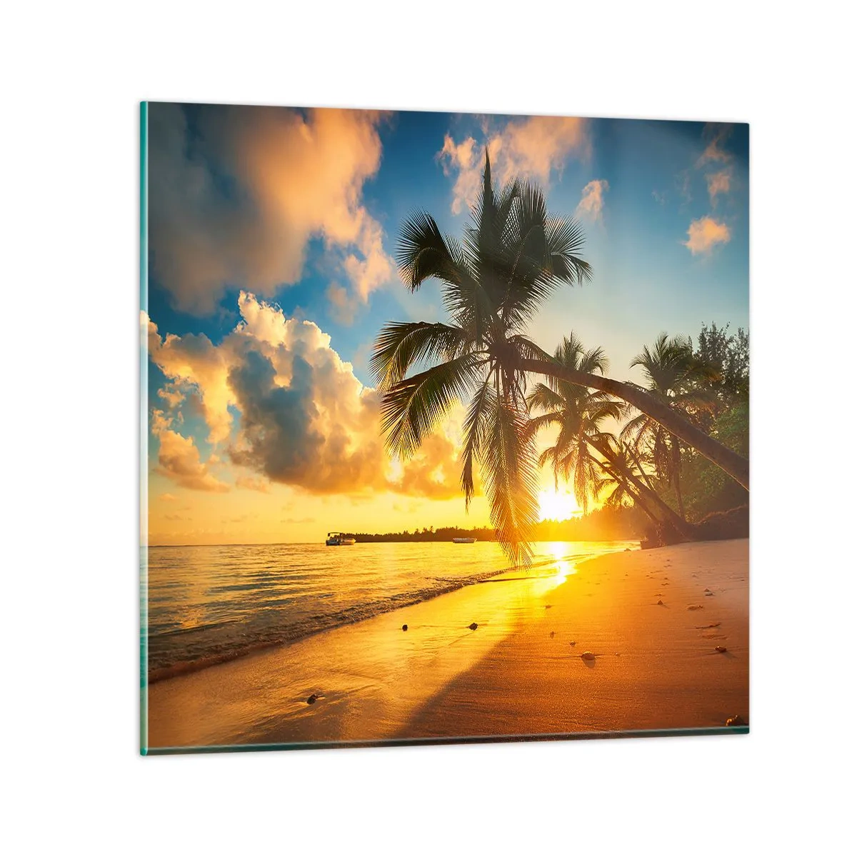 Cuadro sobre vidrio - Impresiones sobre Vidrio - Un sueño caribeño - 50x50 cm