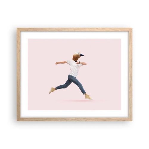 Póster en marco roble claro - Una pizca de absurdez - 50x40 cm