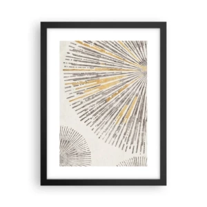 Póster en marco negro - Belleza lineal - 30x40 cm