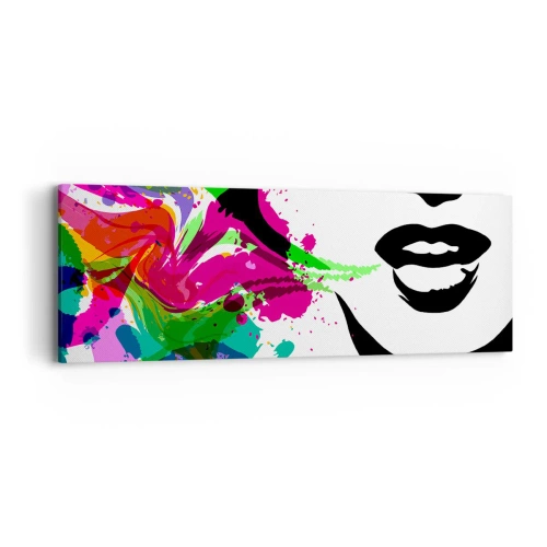 Cuadro sobre lienzo - Impresión de Imagen - Una historia con los colores del arco iris - 90x30 cm