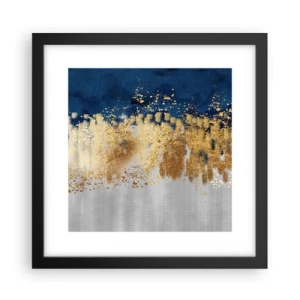 Póster en marco negro - Composición moderna con chispas - 30x30 cm