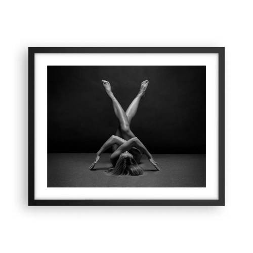Póster en marco negro - Geometría al desnudo - 50x40 cm
