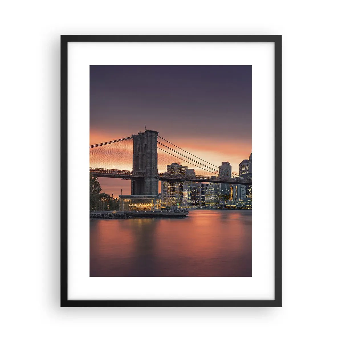 Póster en marco negro - Ahogado en el silencio lila - 40x50 cm