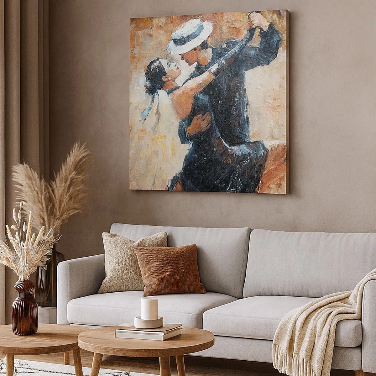 Cuadro sobre lienzo - Impresión de Imagen - Estilo Rudolf Valentino - 30x30 cm