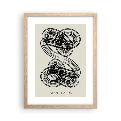 Póster en marco roble claro - Salió espontáneamente - 30x40 cm