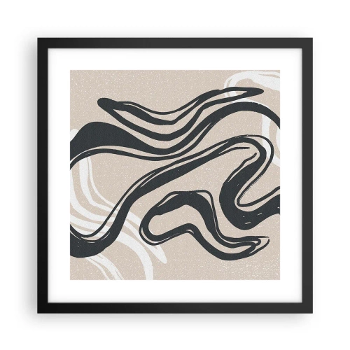 Póster en marco negro - Expresión multiplicada - 40x40 cm