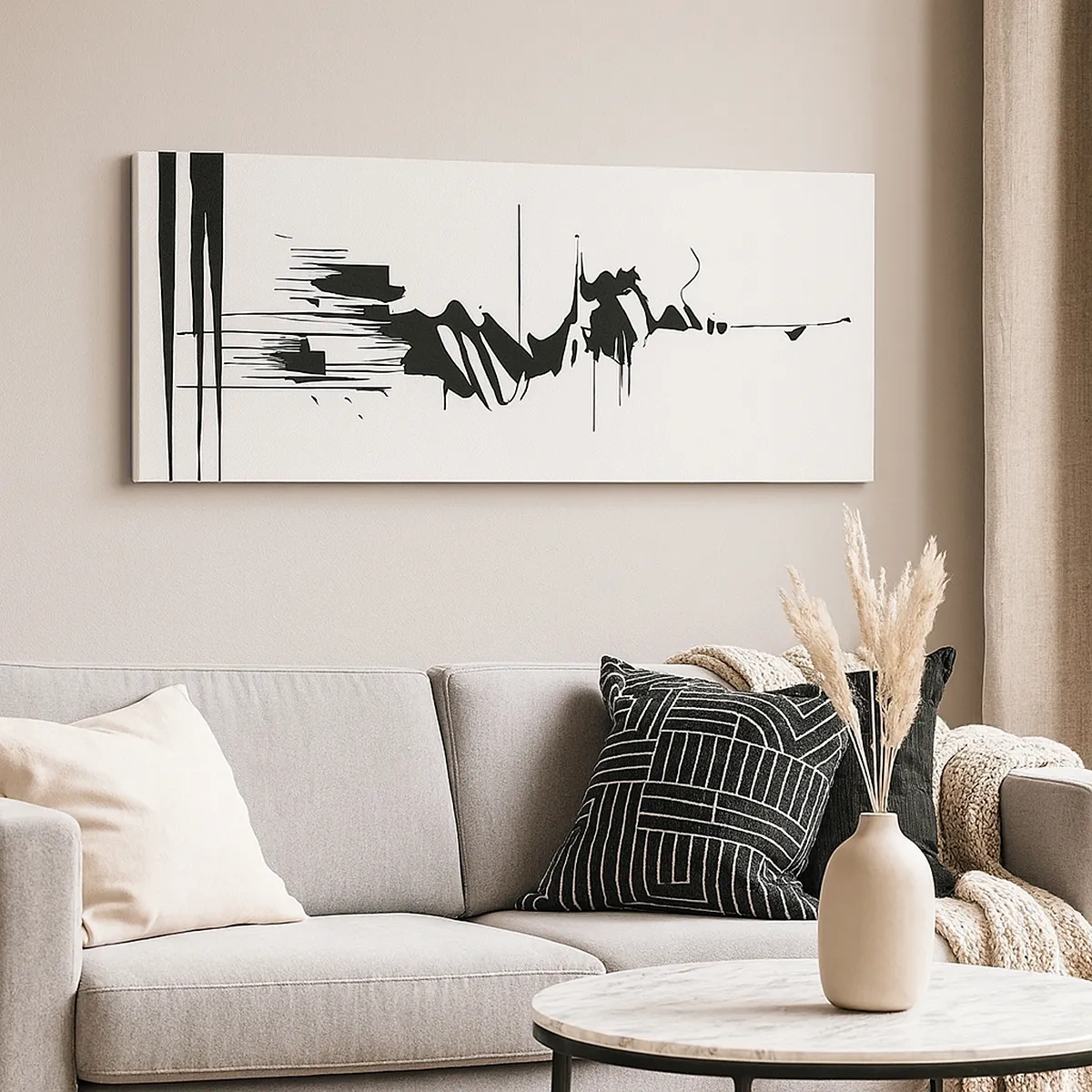 Cuadro sobre lienzo - Impresión de Imagen - Abstracción apresurada - 30x30 cm