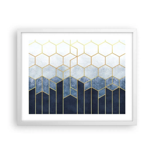 Póster en marco blanco - Composición rítmica visual - 50x40 cm