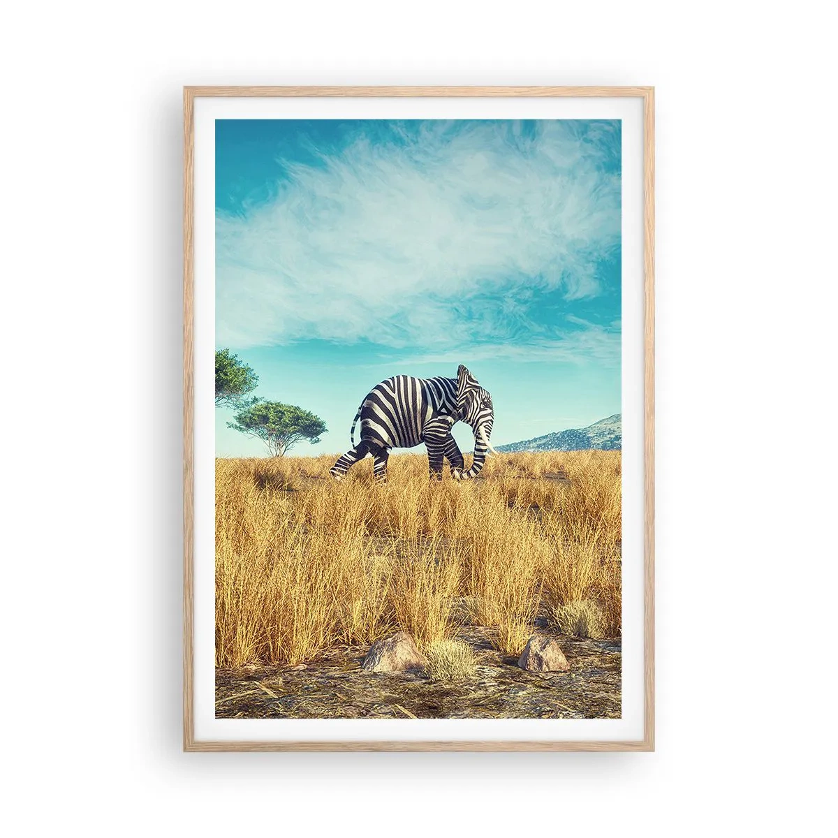 Póster en marco roble claro - El gris ya no está de moda - 70x100 cm