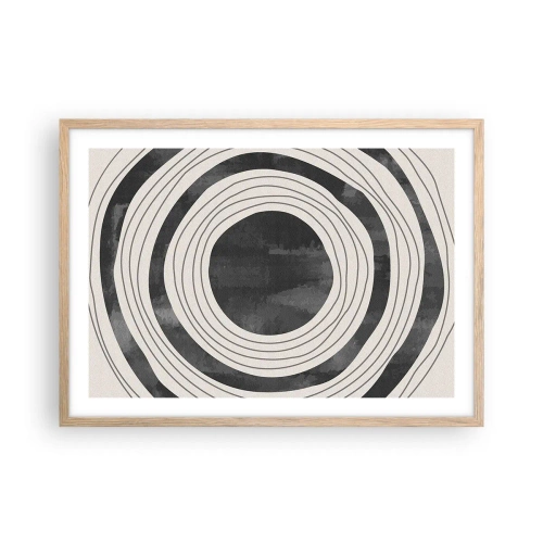 Póster en marco roble claro - En el centro mismo - 70x50 cm