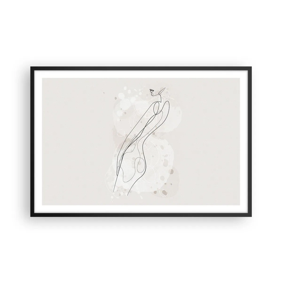Póster en marco negro - Una mirada no dice nada y al mismo tiempo lo dice todo - 91x61 cm