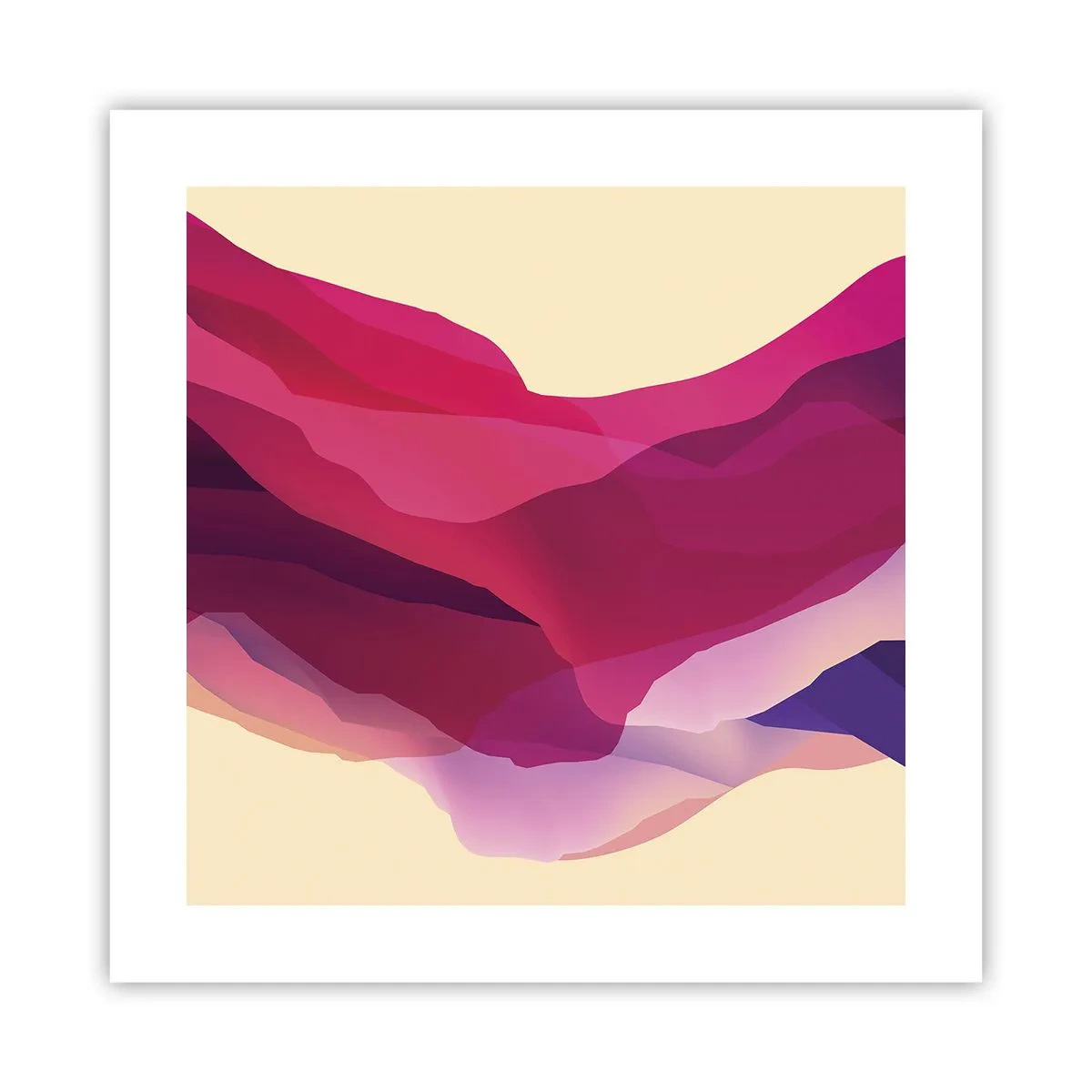 Póster - Ondas púrpuras - 40x40 cm