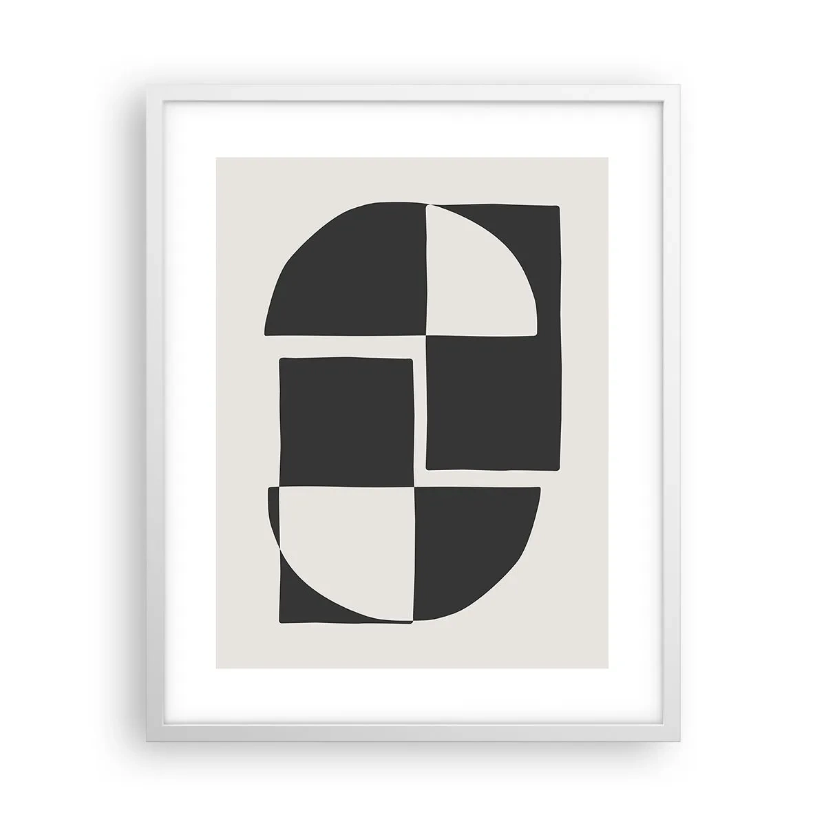 Póster en marco blanco - Antítesis - síntesis - 40x50 cm