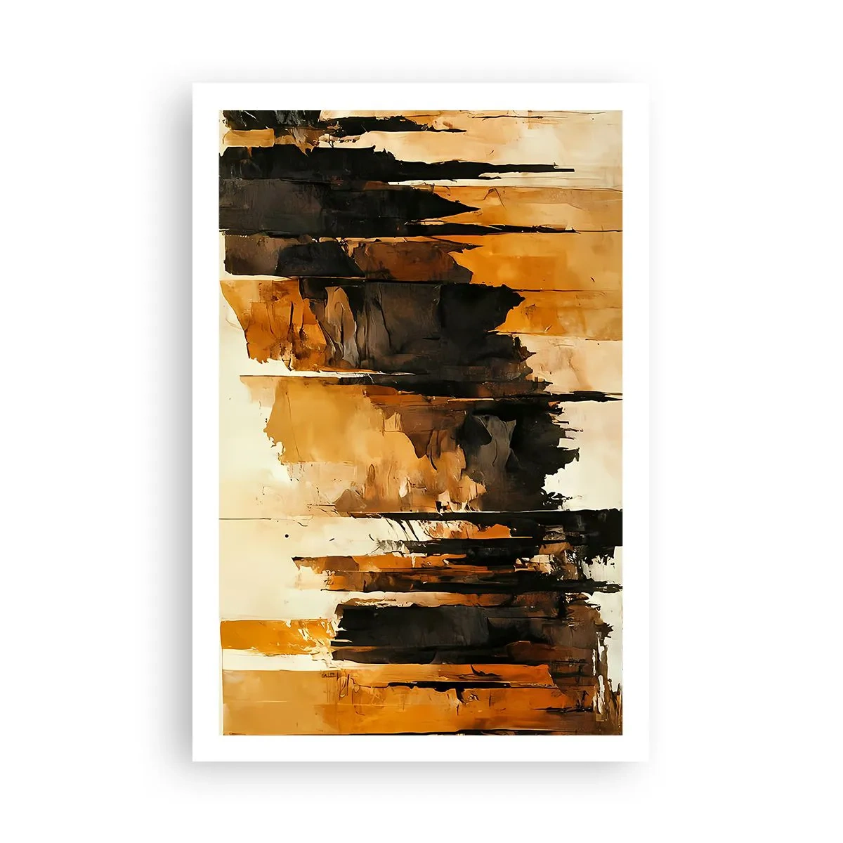 Póster - Armonía de negro y oro - 61x91 cm